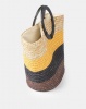 New Look Straw Stripe Ring Handle Tote Bag Brown Photo