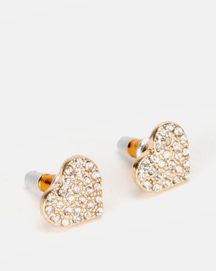 Photo of New Look Diamant? Heart Stud Earrings Gold