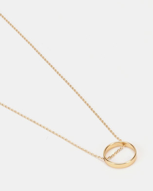 Photo of New Look Gold Plated Ring Pendant Necklace Gold