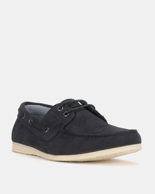 Photo of New Look Fortune Suedette Boat Shoes Navy