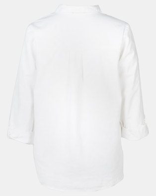 Photo of New Look Maternity Linen Blend Overhead Shirt White