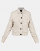 New Look Linen Look Crop Utility Jacket Stone Photo