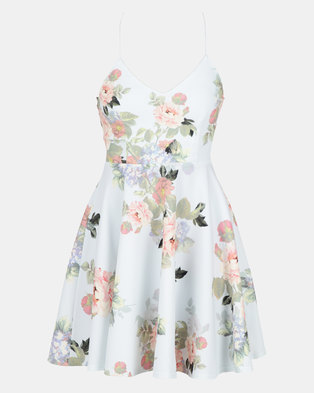 Photo of New Look Pale Blue Floral Skater Dress