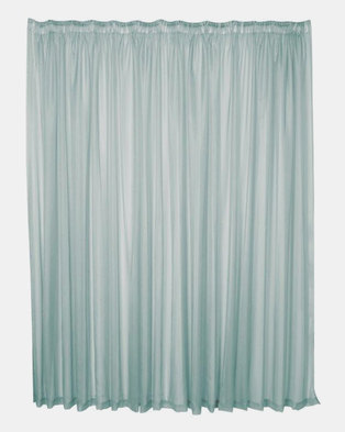 Photo of Design Collection Plain Voile 500 x 218 Taped Curtains White