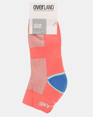 Photo of Overland Sport Ankle Ladies Socks Coral
