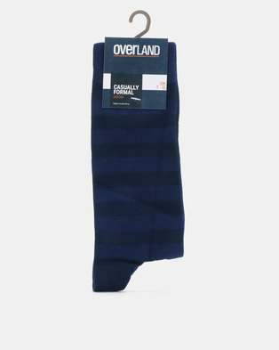 Photo of Overland Formal Mens Hori Stripe Navy