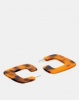 Lily Rose Lily & Rose Resin Angular Hoop Earrings Tortoise Brown Photo