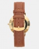Hallmark Classic 40mm Gold Round Watch Tan Photo