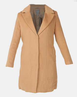 Photo of Utopia Melton Coat with Clip Button Camel