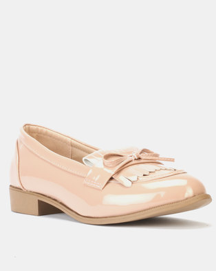 Photo of Legit Loafer with Fringing & Bow Detail Blush