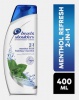 Head Shoulders Shampoo 2" 1 Menthol Refresh 400ml by Head & Shoulders Photo