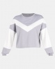 Utopia Colourblock Sweattop Grey/White Photo