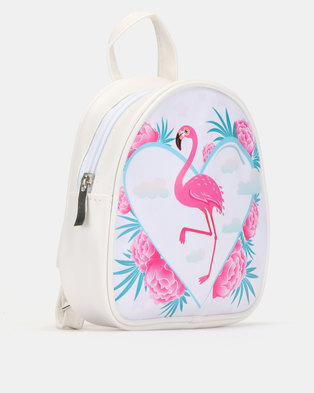Photo of Jewels and Lace Flamingo Backpack White