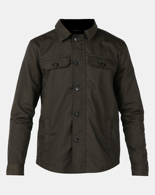Photo of Process Black Oasis Pocket Button Through Jacket Khaki