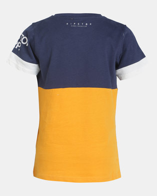 Photo of Ripstop Two Ways Tee Navy Yellow & Off White