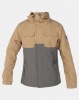 Crosshatch Oxford Rainblock Hooded Pocket Jacket Tan Photo