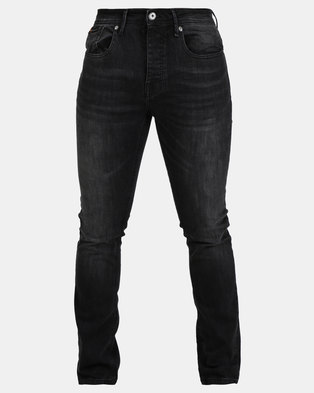 Photo of Crosshatch Buraca Slim Fit Denim Jeans Charcoal