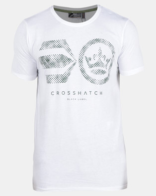 Photo of Crosshatch White Flitwick Logo T-shirt