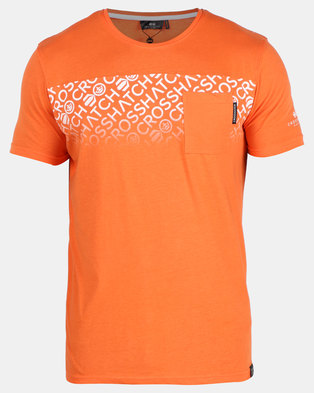Photo of Crosshatch Orange Westfan Chest Print with Pocket T-shirt