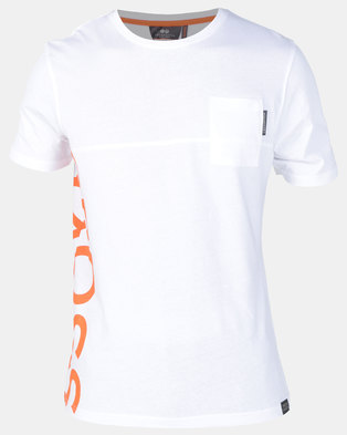 Photo of Crosshatch Highgate Side Logo with Pocket T-shirt White