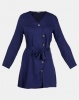 Utopia Button Through Wrap Dress Navy Photo
