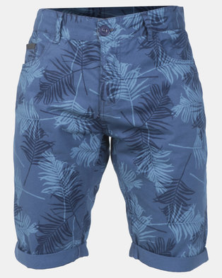 Photo of Smith & Jones Insignia Morford Floral Printed Twill Shorts Blue