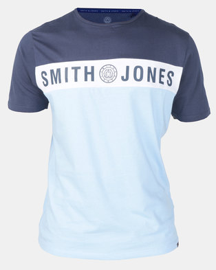 Photo of Smith & Jones Insignia Blue Blocked T-shirt