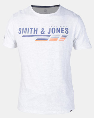Photo of Smith & Jones Marl Axten Logo T-shirt Off White