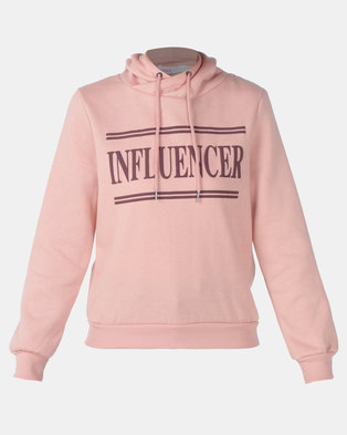 Photo of Legit Hoodie Pullover With Influencer Screen Print Blush