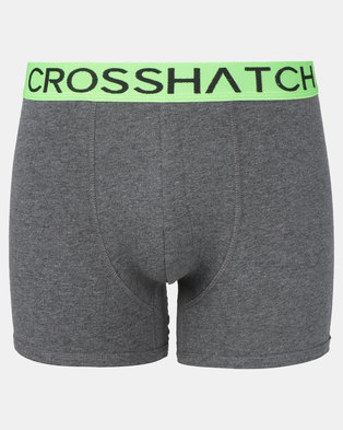 Photo of Crosshatch 3 Pack Tresco Printed Bodyshorts Grey/Green