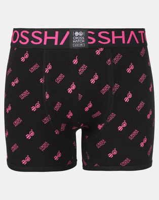 Photo of Crosshatch 3 Pack Neonbox Printed Bodyshorts Black/Pink