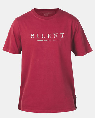 Photo of Silent Theory Spell Out Tee Burgundy