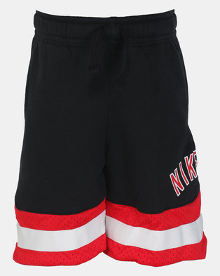 Photo of Nike Boys Air French Terry Shorts Red/Black