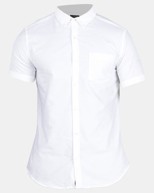 Photo of New Look Mens Oxford Short Sleeve Shirt White