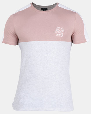 Photo of New Look Mens Embroidered Muscle Fit T-Shirt Mid Pink