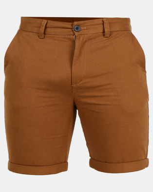 Photo of New Look Mens Chino Shorts Light Mid Brown