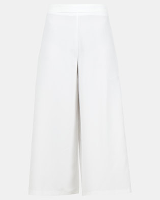Photo of New Look Wide Leg Crop Trousers Cream