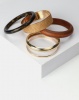 New Look 6 Pack Woven Raffia and Wood Bangles Brown Photo