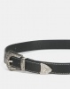 New Look Leather-Look Contrast Stitch Western Belt Black Photo