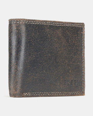Photo of Bossi Small Bill Fold Wallet With Stitch Detail Navy