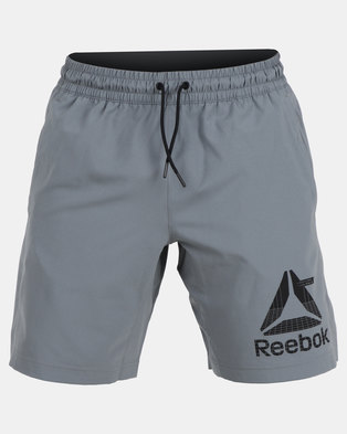 Photo of Reebok Performance WOR Woven Graphic Shorts Grey
