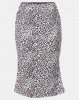Royal T Cheetah Print Silky Midi Skirt White Photo