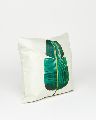 Photo of Utopia Banana Leaf Scatter Cushion Off White/Green