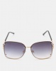 You I You & I Gold Grey Gradient Rimless Butterfly Sunglasses Photo