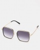 You I You & I Shiny Grey and Gold Square Sunglasses Photo