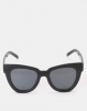 You I You & I Shiny Black Pointy Cat-eye Sunglasses Photo