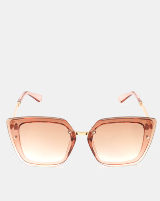 Photo of You I You & I Transparent Caramel Butterfly Sunglasses