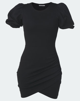 Photo of Ivyrevel Short Puff Sleeve Dress Black