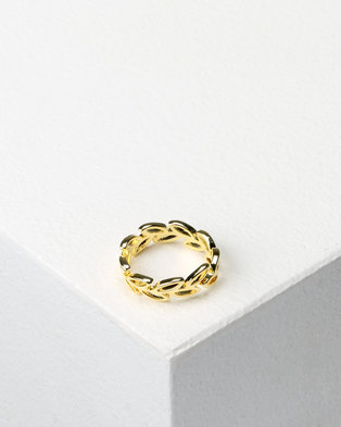 Photo of Utopia Leaf Detail Ring Gold-tone