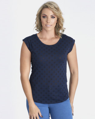 Photo of Contempo 2 Pack Burnout Top Navy/White